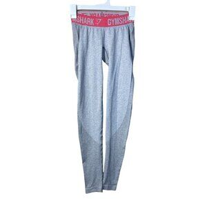Gymshark Flex Dry Moisture Management Leggings Yoga Gray Pink Women's Size XS